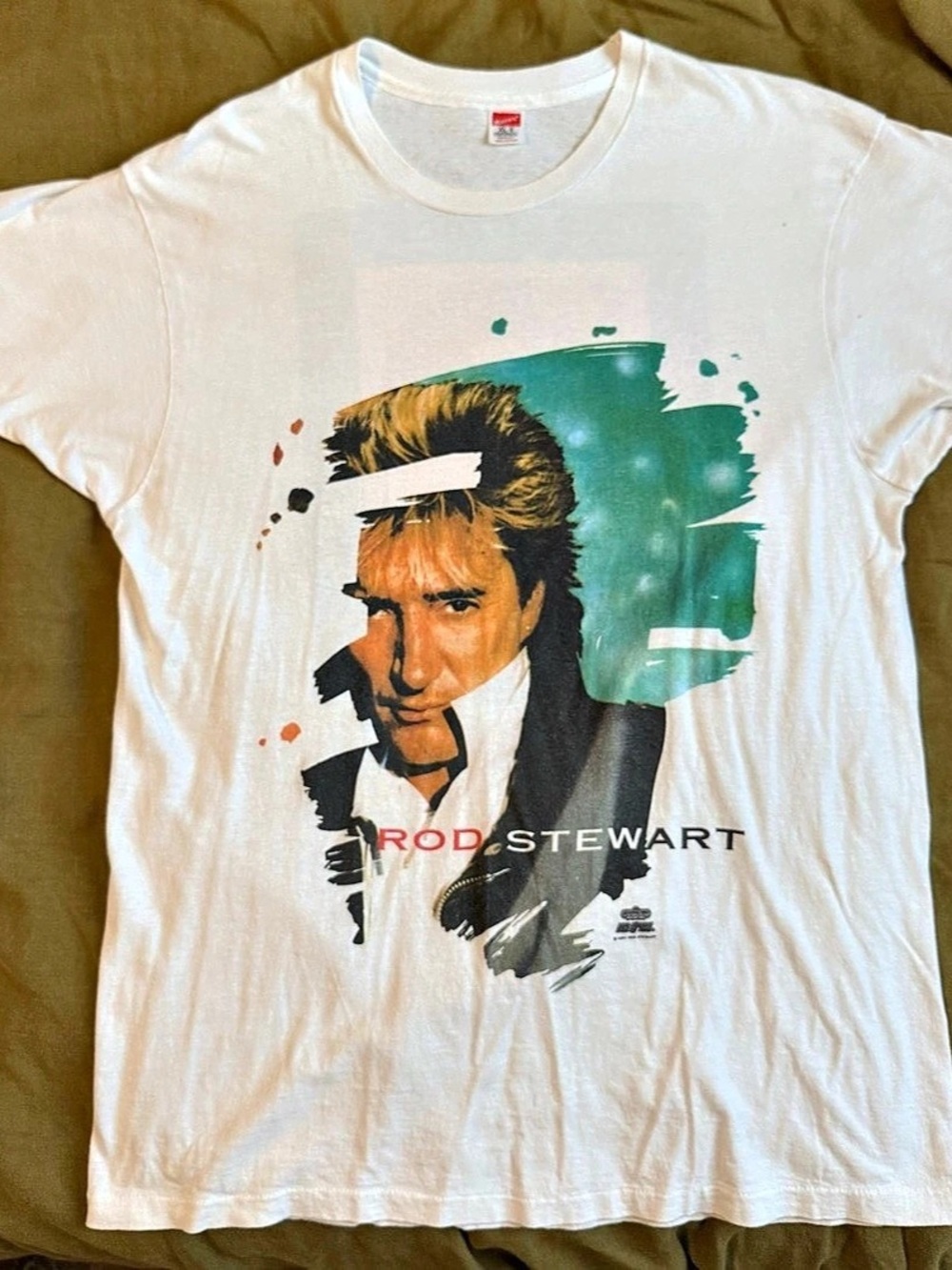 1991 Rod Stewart Vagabond Heart graphic tee Graphic Tee in White XL